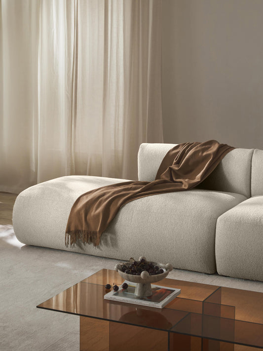 Ravella Chaise Module in Bouclé