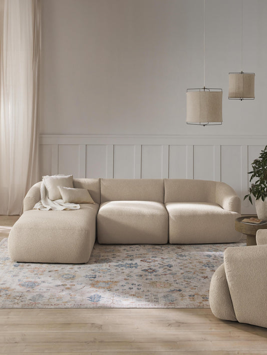 Ravella Modular Bouclé Corner Sofa (3-Seater)