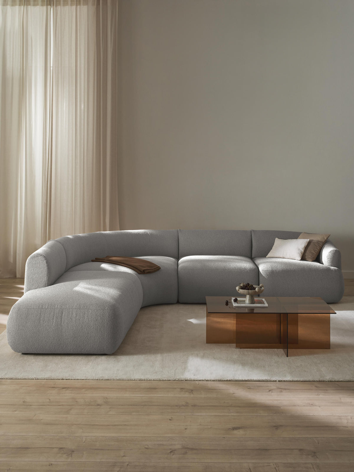 Ravella Modular Bouclé Corner Sofa (4-Seater)