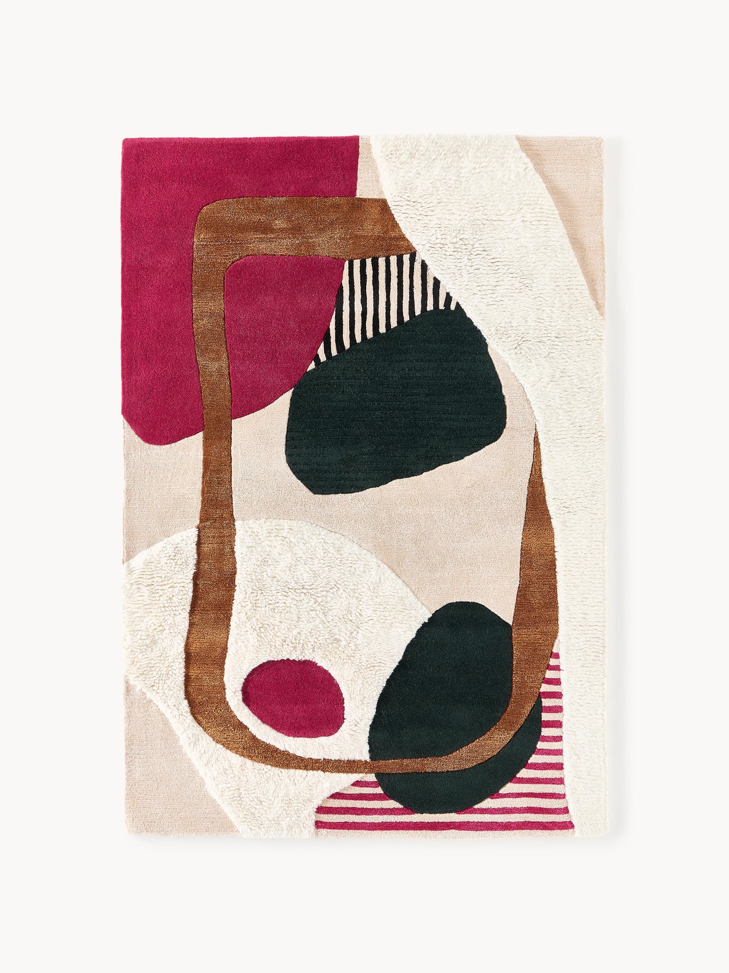 Rosendo Hand-Tufted Wool Rug with High-Low Texture