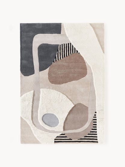 Rosendo Hand-Tufted Wool Rug with High-Low Texture