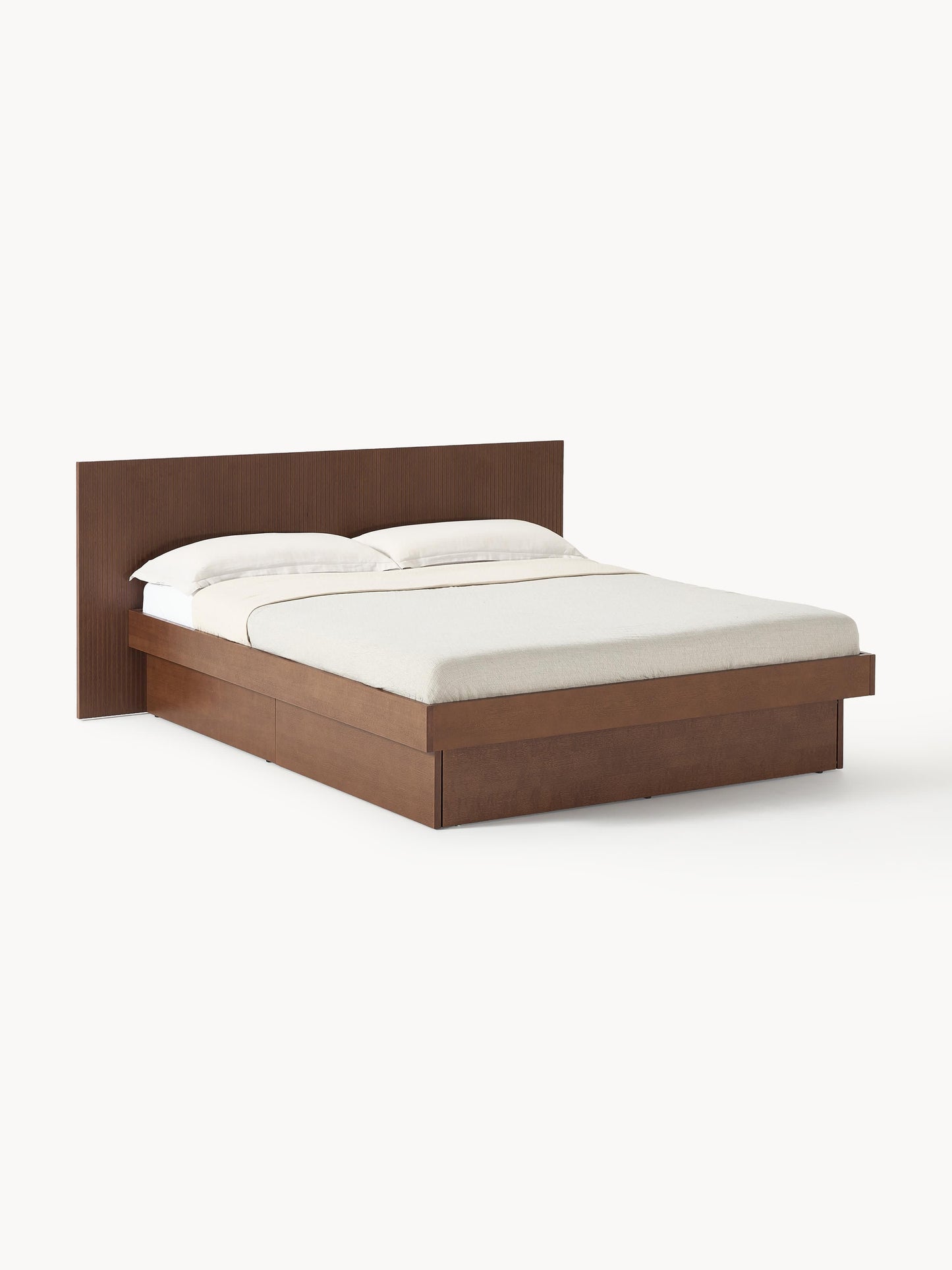 Satengo Wooden Bed with Headboard and Drawers