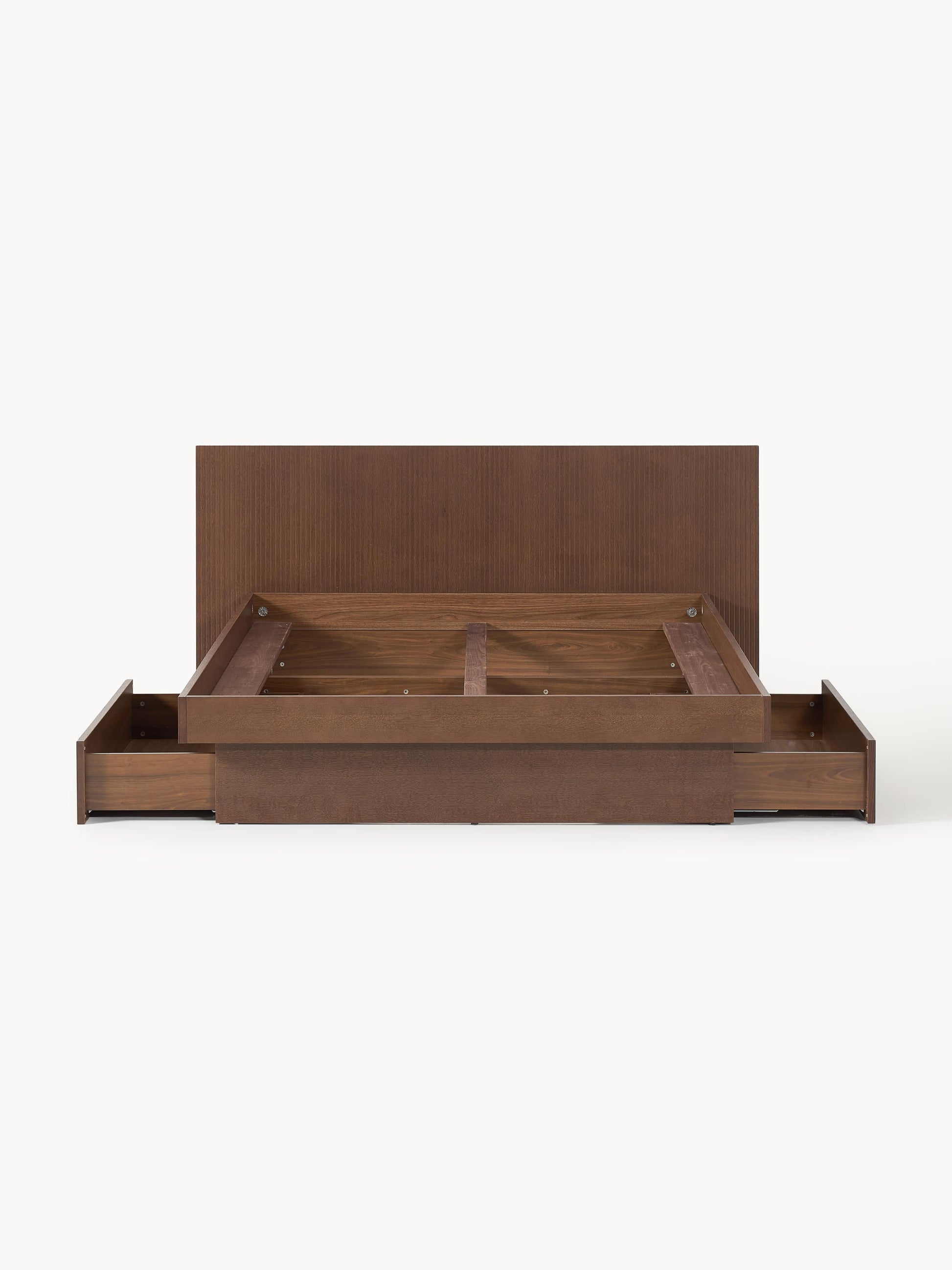 Satengo Wooden Bed with Headboard and Drawers