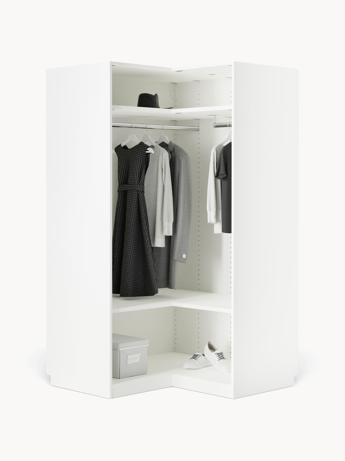 Simelda Modular Corner Wardrobe, 115 cm Wide
