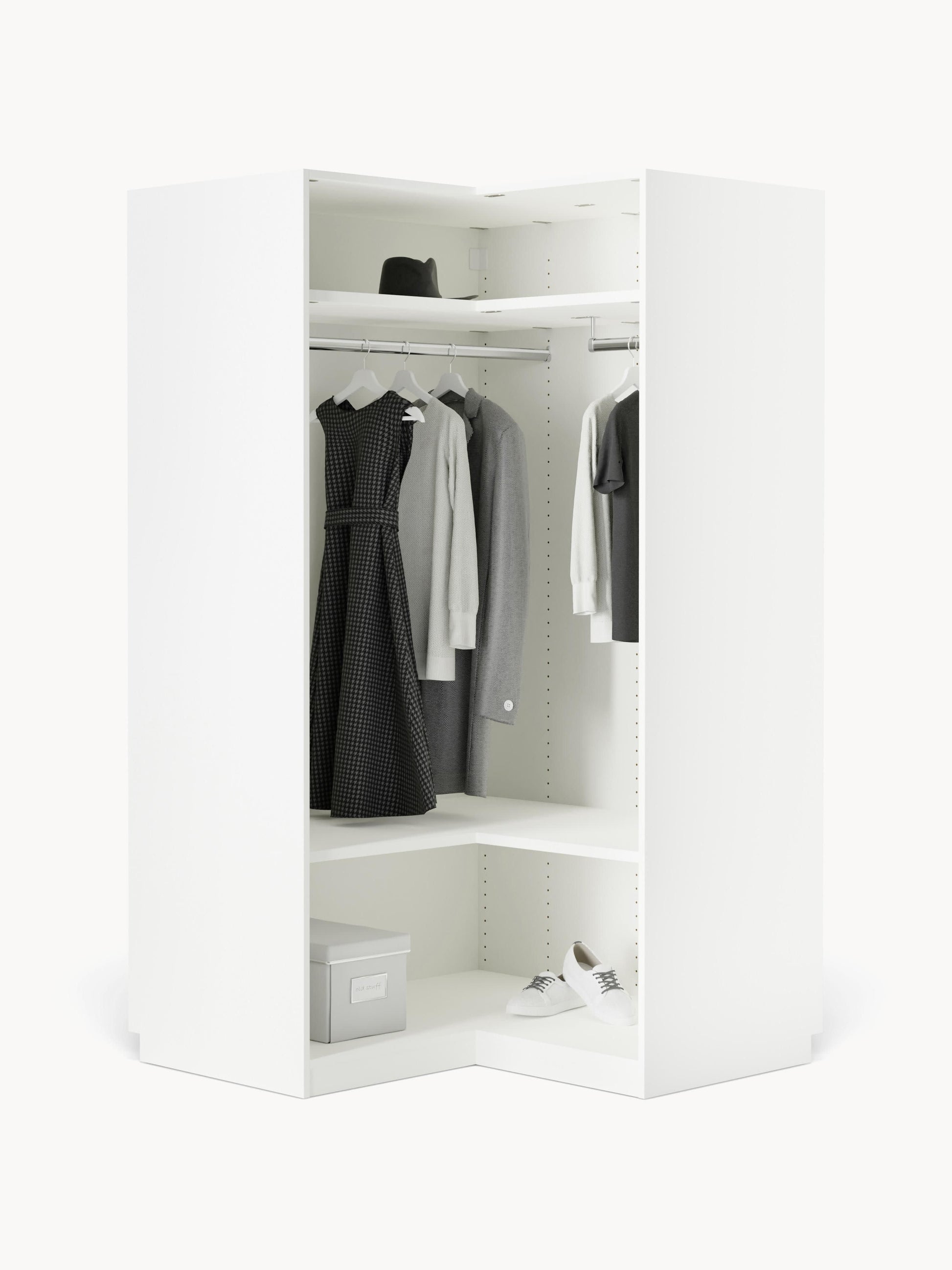 Simelda Modular Corner Wardrobe, 115 cm Wide