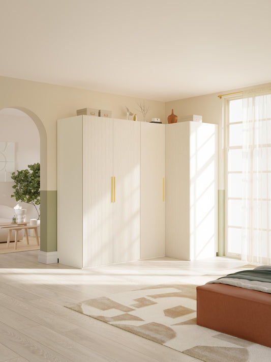 Simelda Modular Corner Wardrobe, 215 cm Wide, in Various Sizes