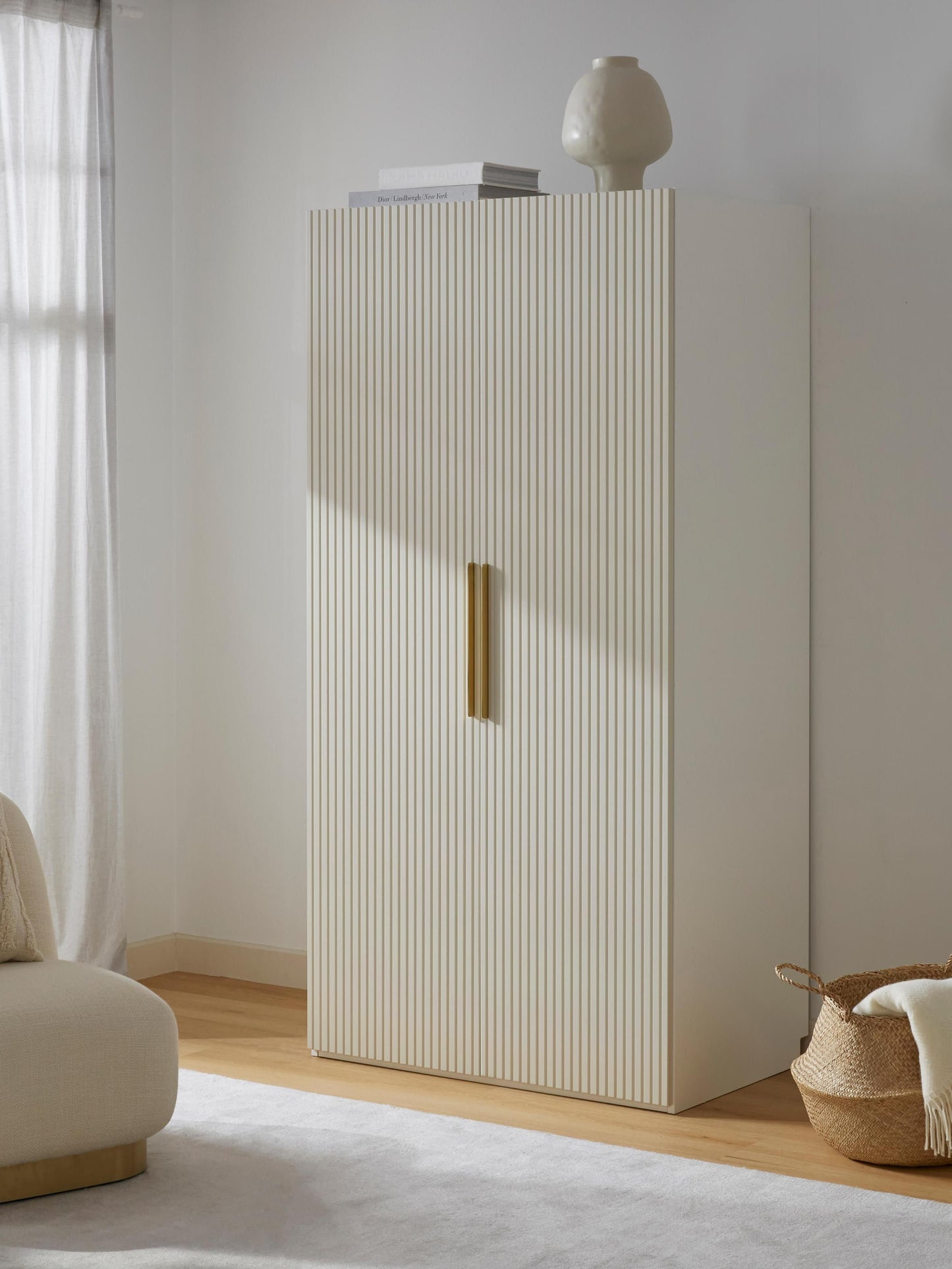 Simelda Modular Hinged-Door Wardrobe, 100 cm Wide, in Various Sizes