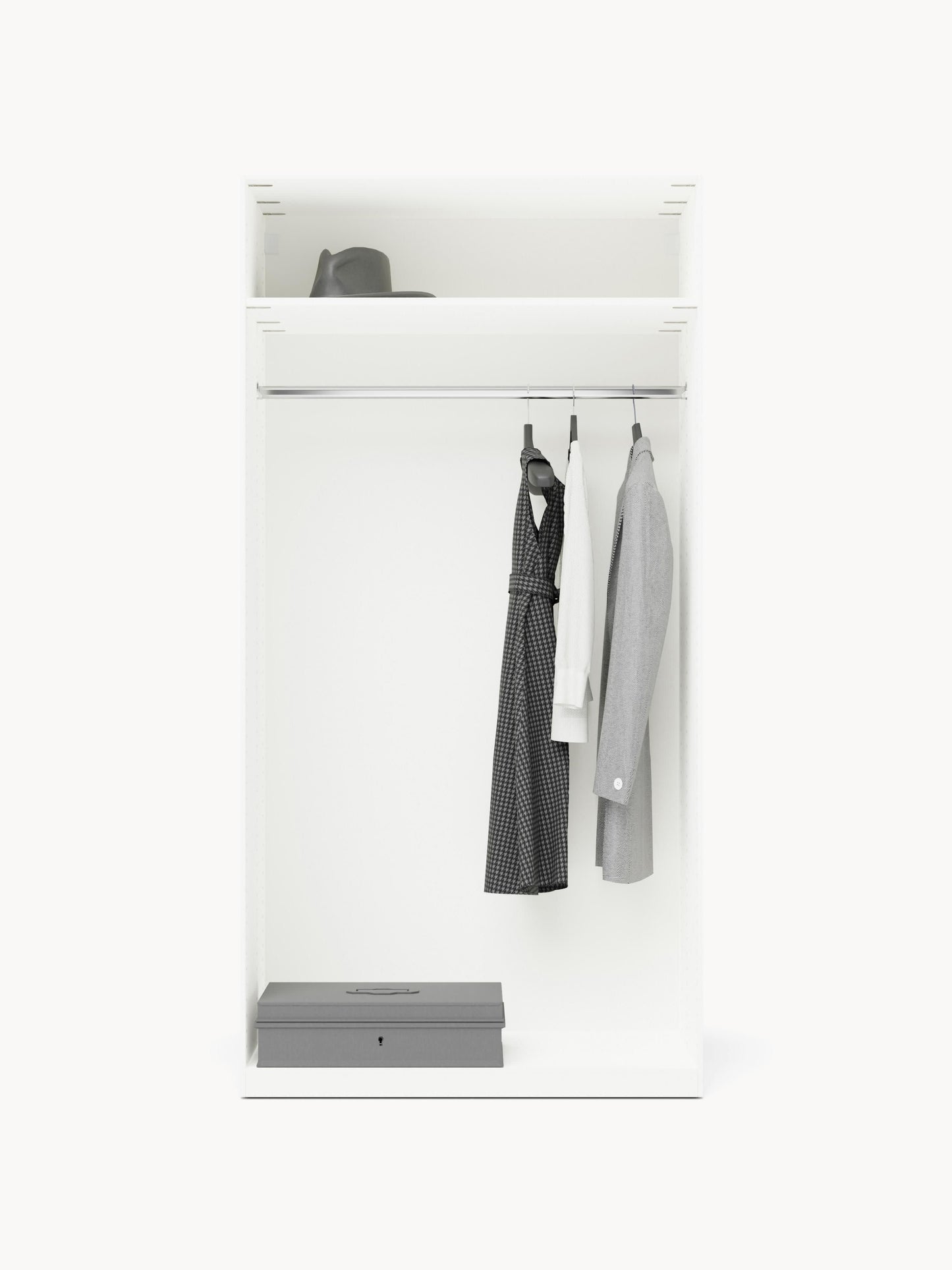 Simelda Modular Hinged-Door Wardrobe, 100 cm Wide, in Various Sizes