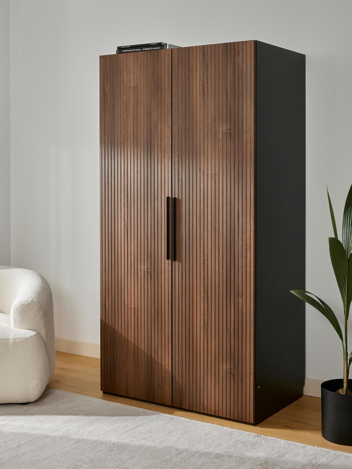 Simelda Modular Hinged-Door Wardrobe, 100 cm Wide, in Various Sizes