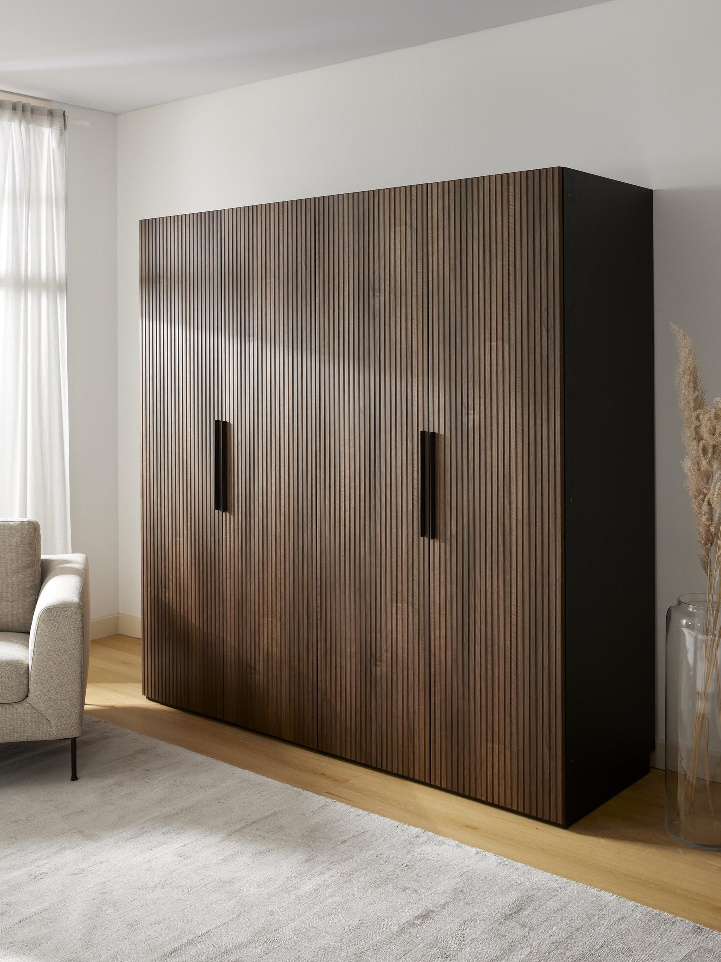 Simelda Modular Hinged-Door Wardrobe, 200 cm Wide, in Various Sizes