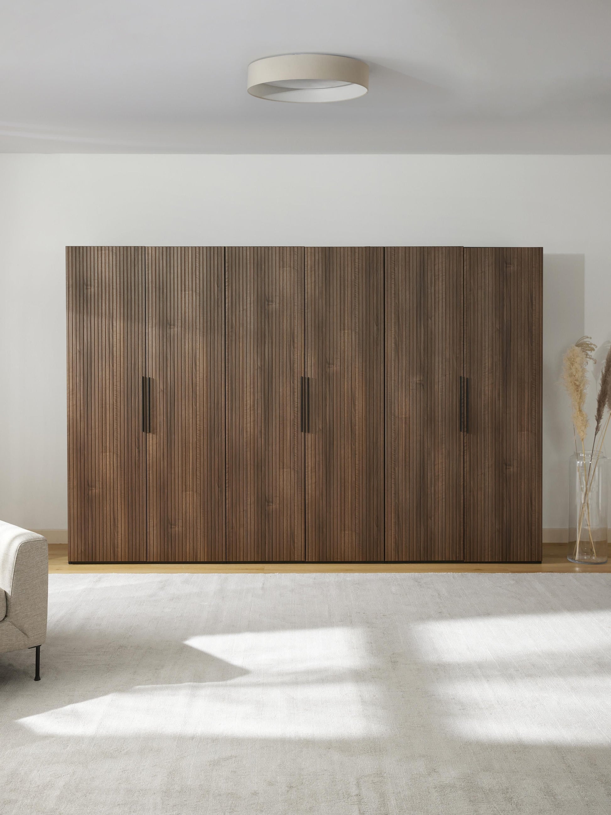 Simelda Modular Hinged-Door Wardrobe, 300 cm Wide, in Various Sizes