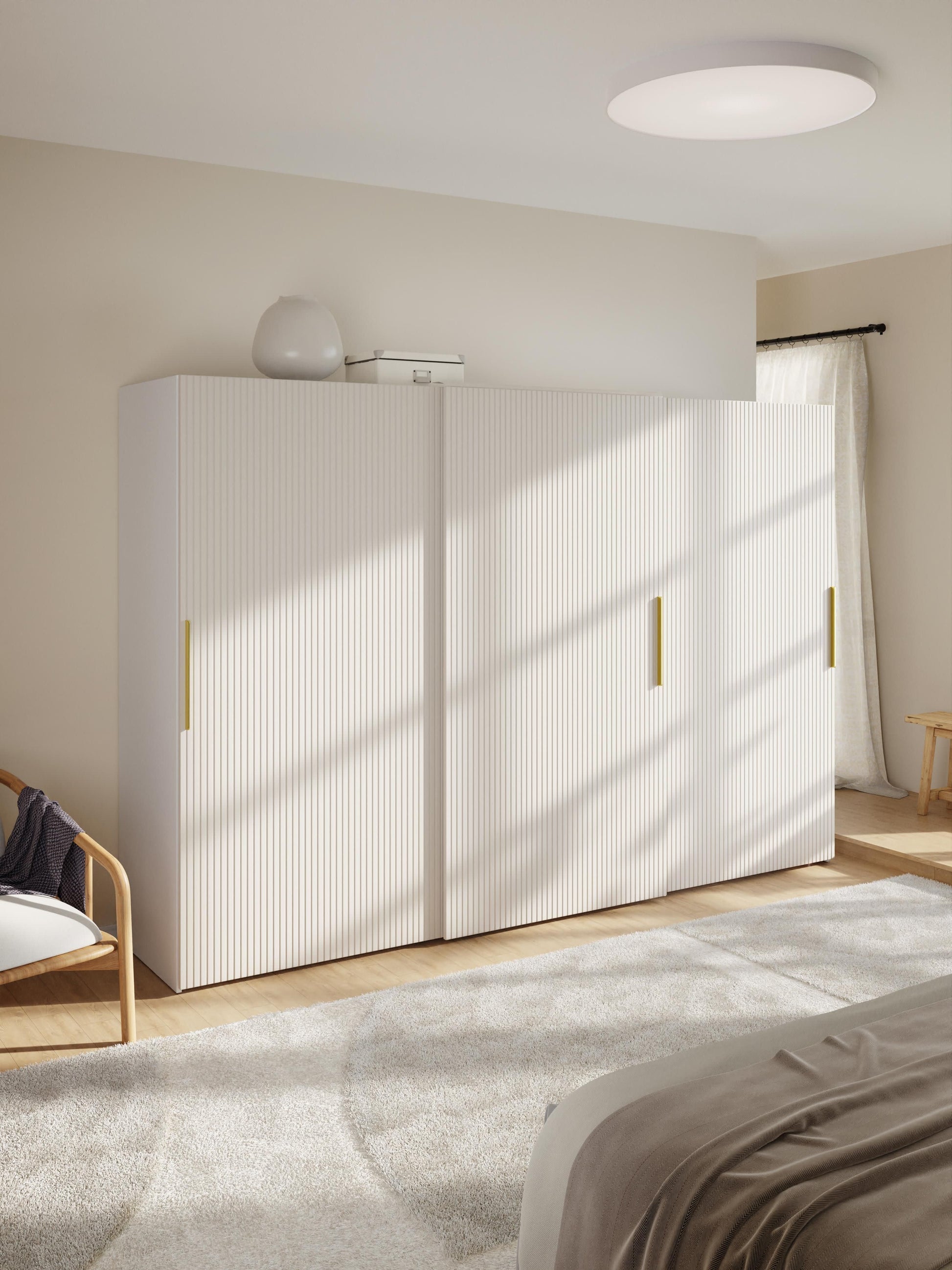 Simelda Modular Sliding-Door Wardrobe, 300 cm Wide, in Various Sizes