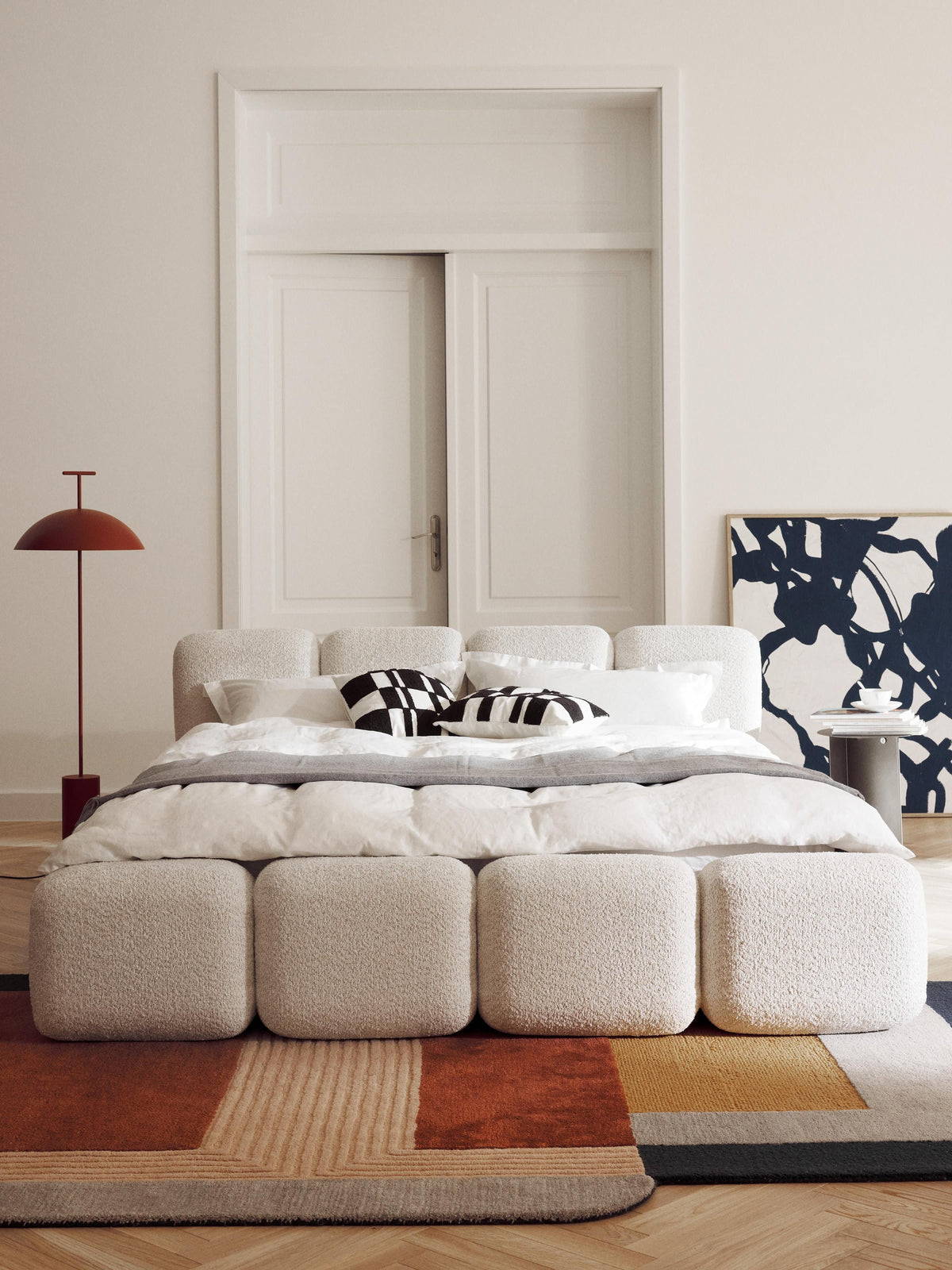 Taliska Teddy Bouclé Upholstered Bed