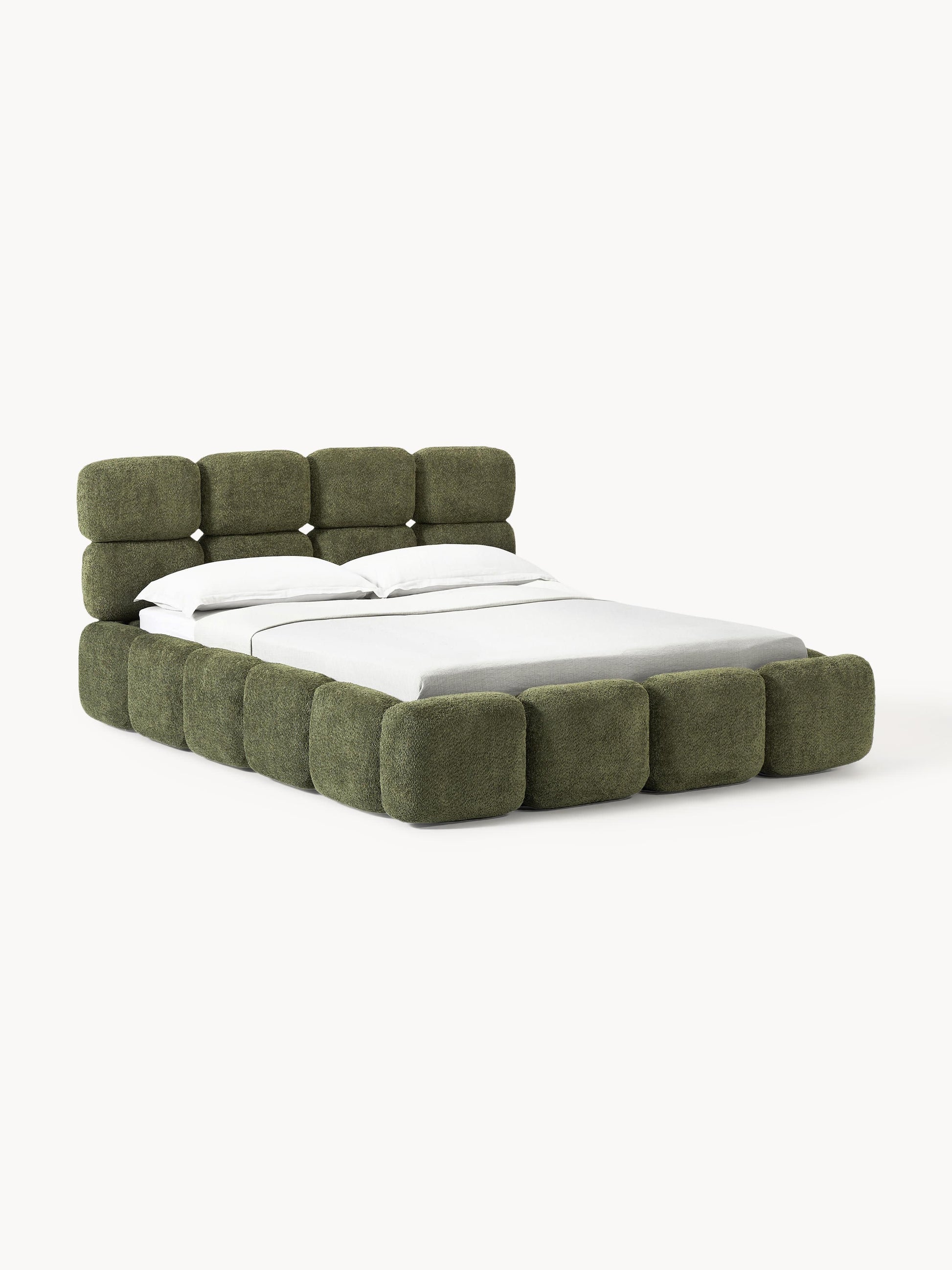 Taliska Upholstered Teddy Bouclé Bed with Storage