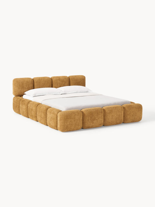 Taliska Upholstered Teddy Bouclé Bed with Storage