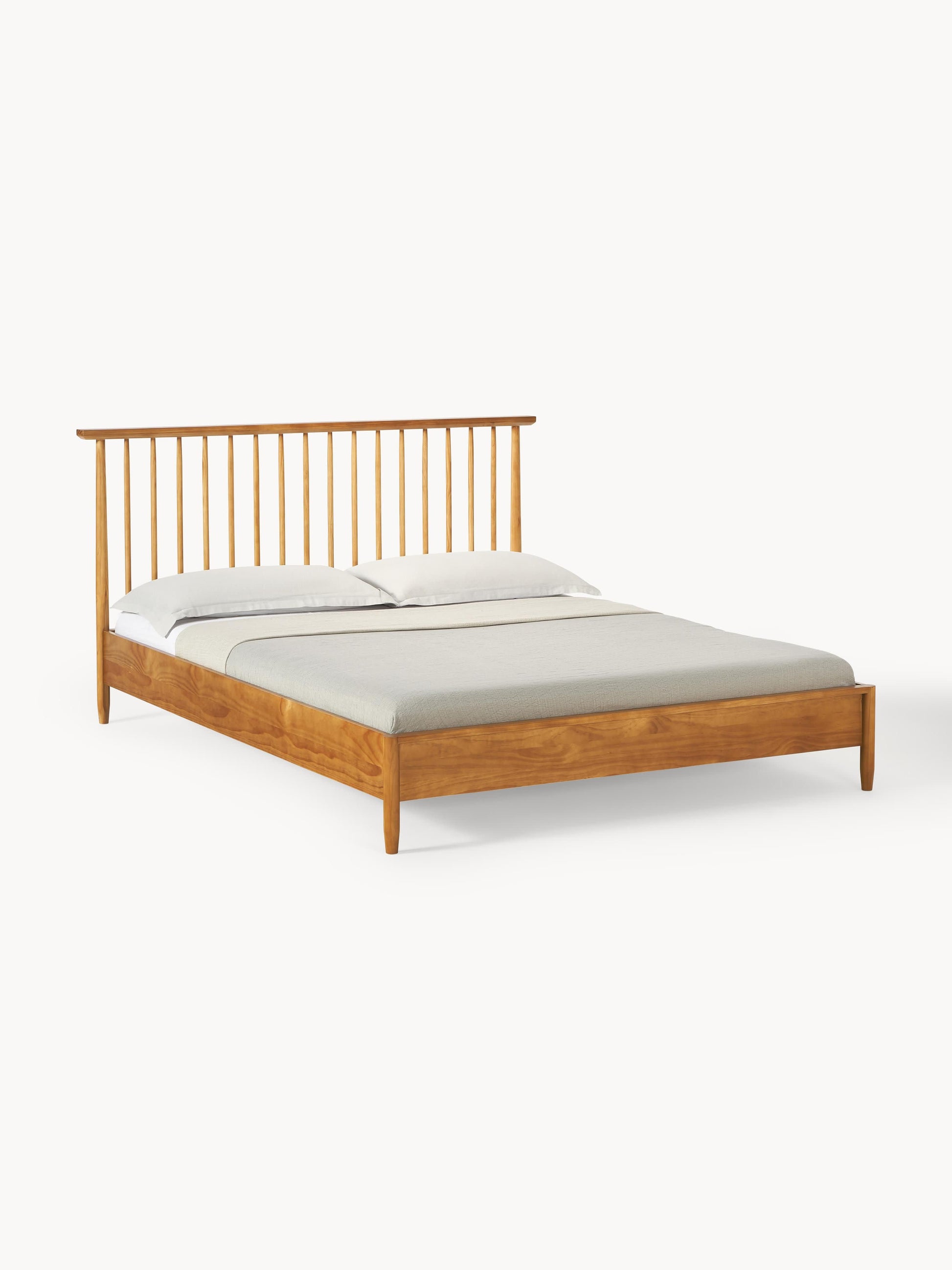 Winsendo Wooden Bed with Pine Headboard
