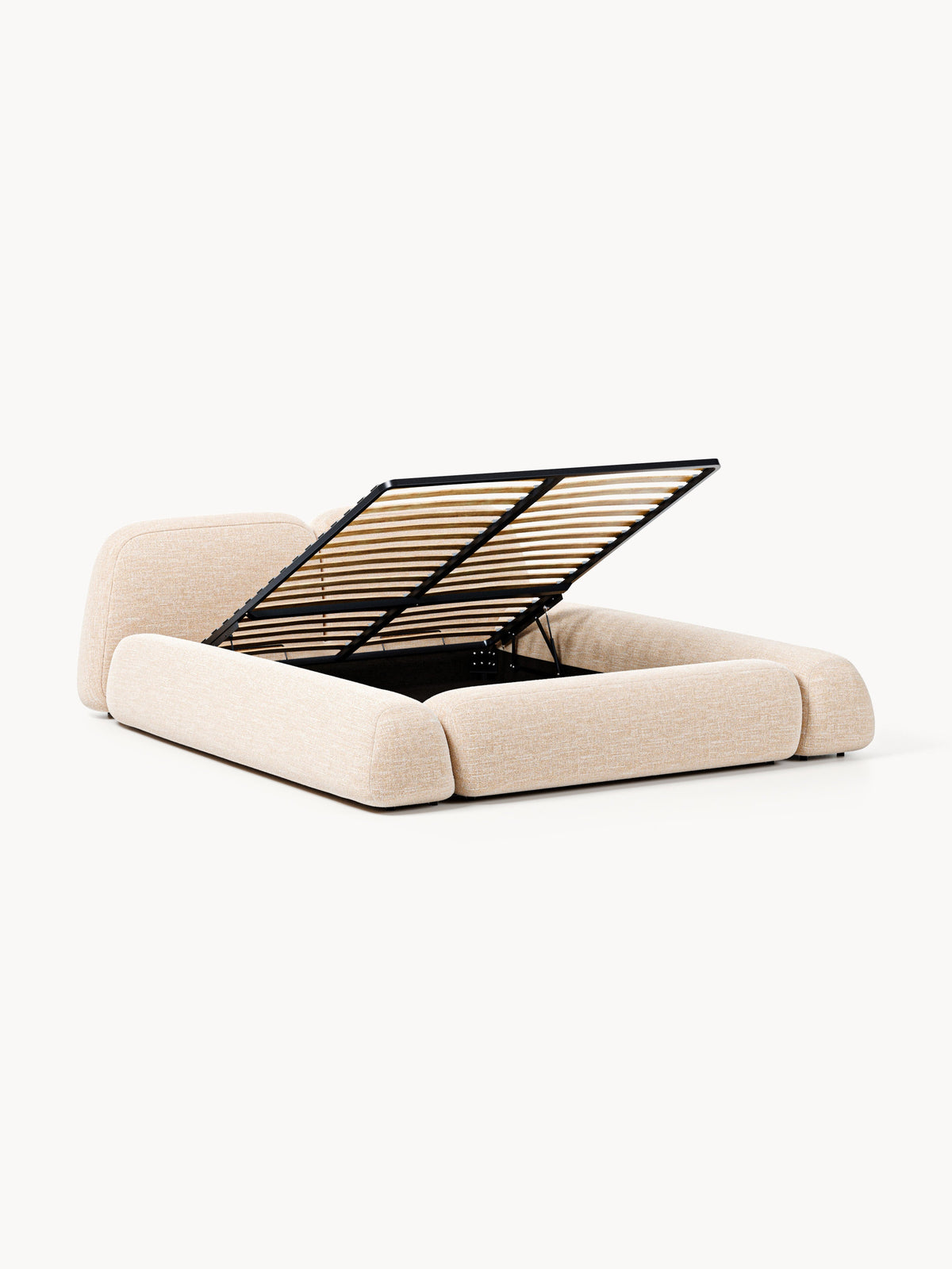 Wolnera Bouclé Upholstered Bed with Storage