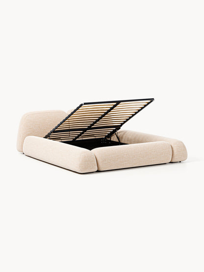 Wolnera Bouclé Upholstered Bed with Storage