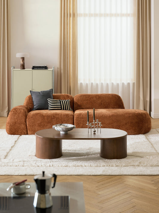 Wolnera Chaise in Teddy Bouclé