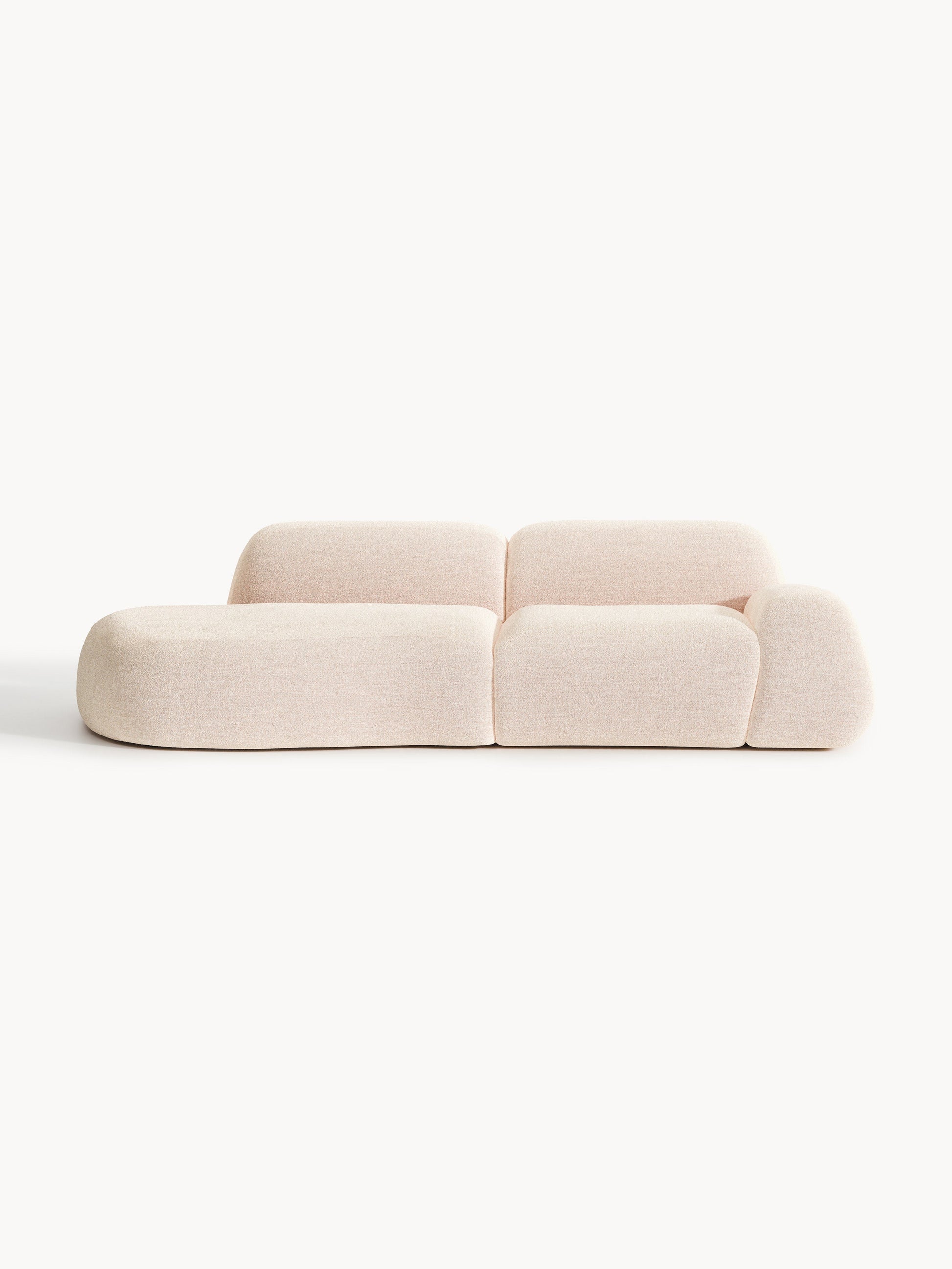 Wolnera Modular Bouclé Chaise (3-Seater)