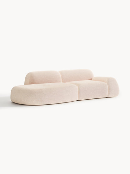 Wolnera Modular Bouclé Chaise (3-Seater)