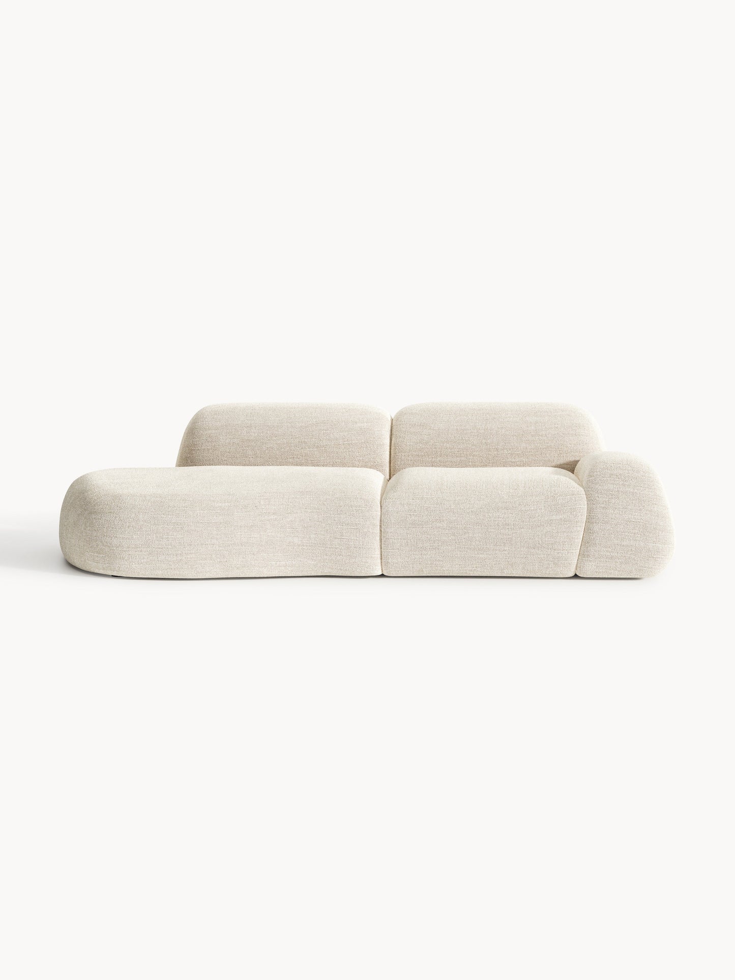 Wolnera Modular Bouclé Chaise (3-Seater)