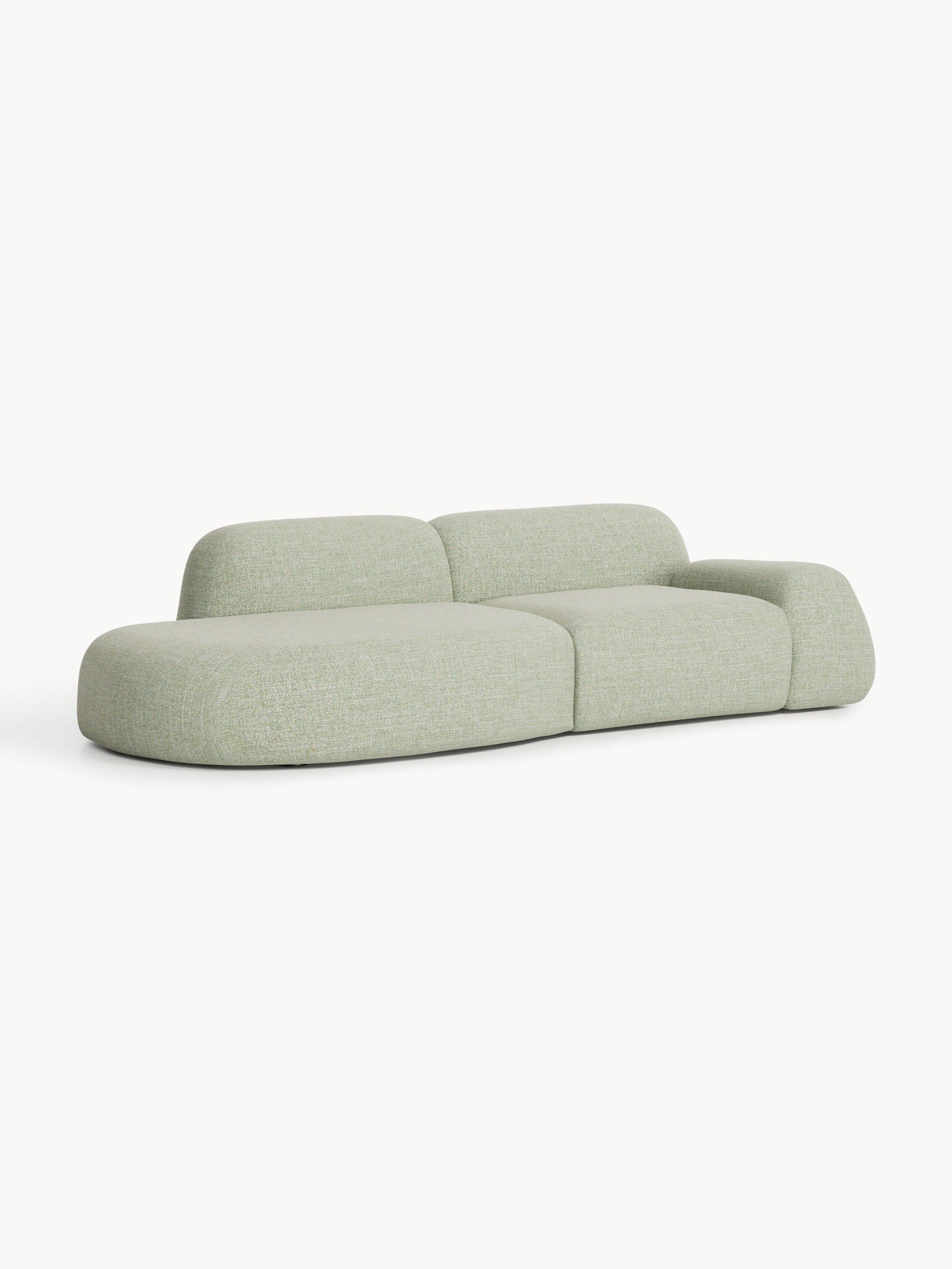 Wolnera Modular Bouclé Chaise (3-Seater)