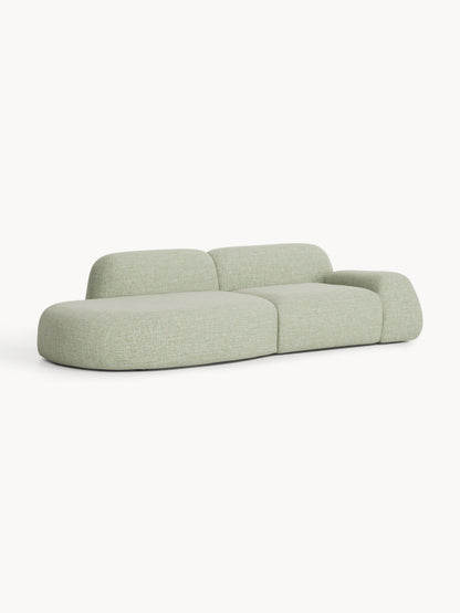 Wolnera Modular Bouclé Chaise (3-Seater)
