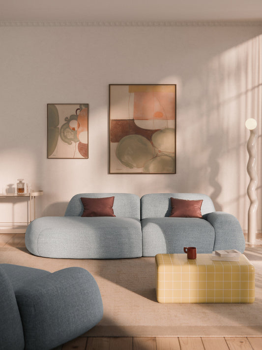 Wolnera Modular Bouclé Chaise (3-Seater)