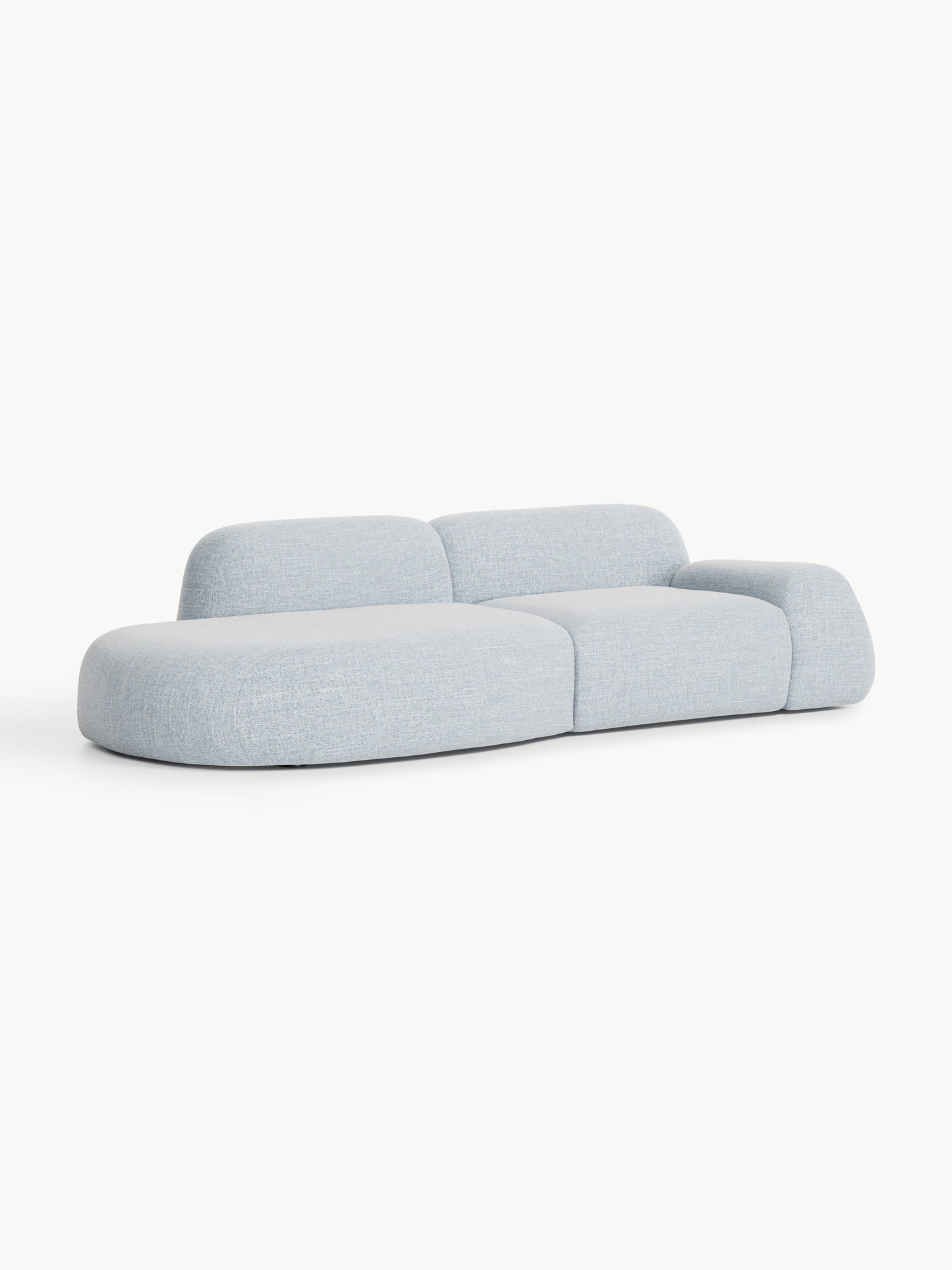 Wolnera Modular Bouclé Chaise (3-Seater)