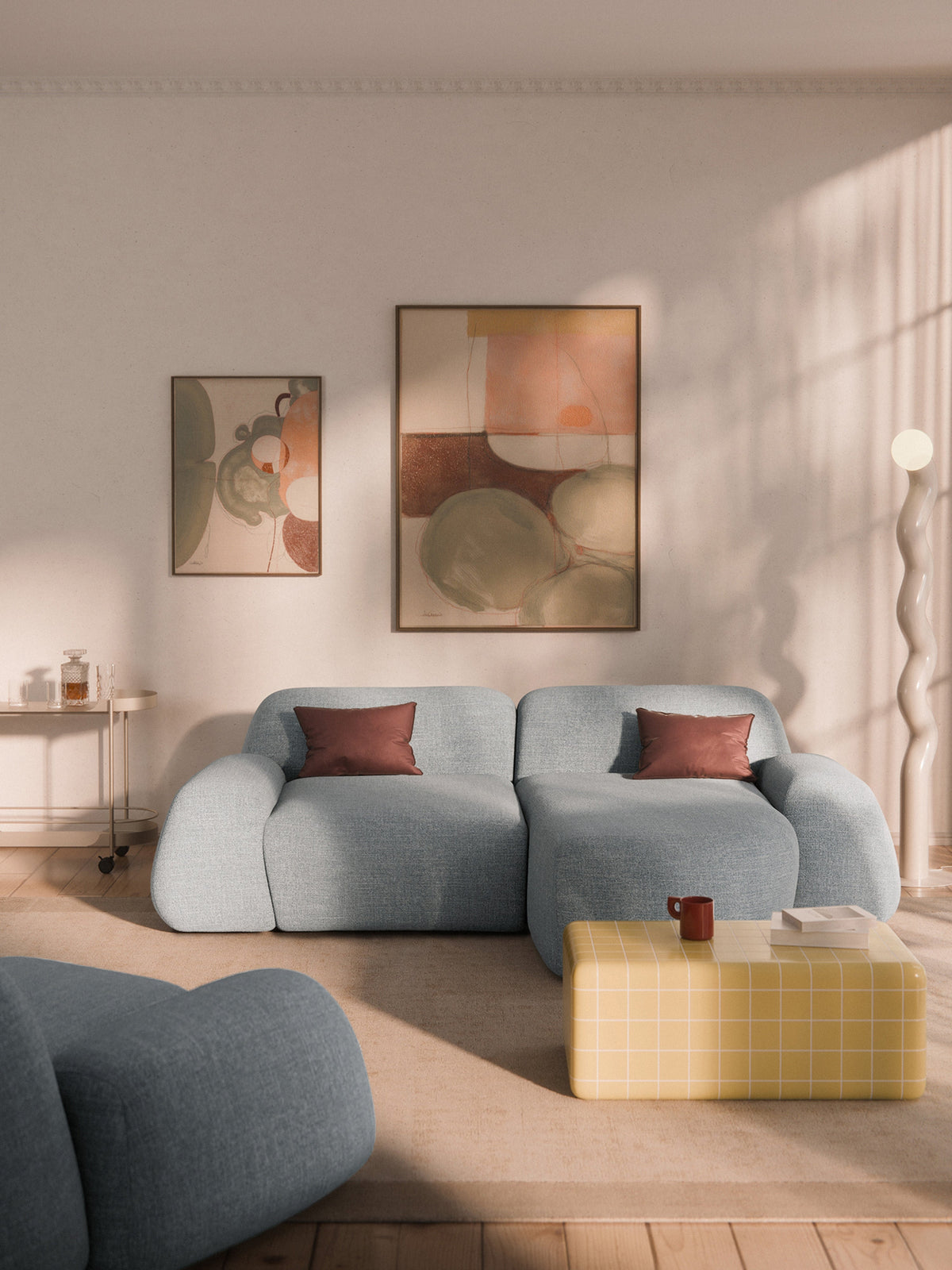 Wolnera Modular Bouclé Corner Sofa (3-Seater)