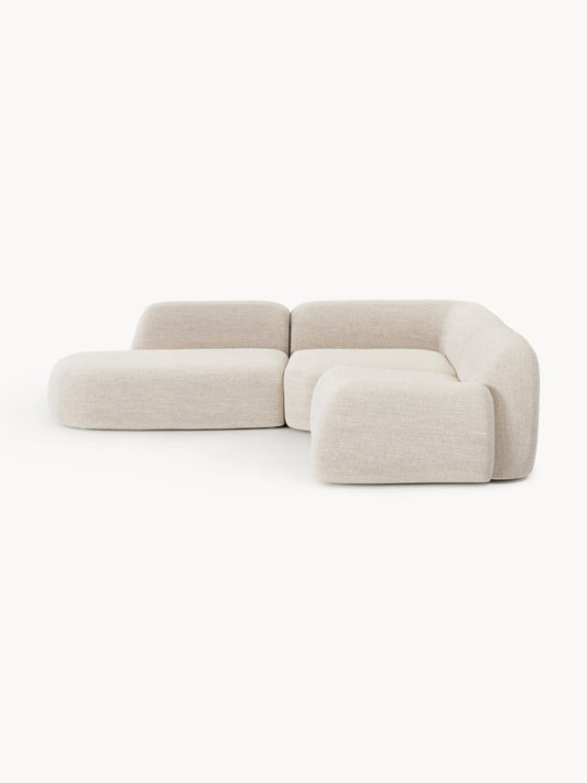 Wolnera Modular Bouclé Corner Sofa (4-Seater) with Chaise Longue