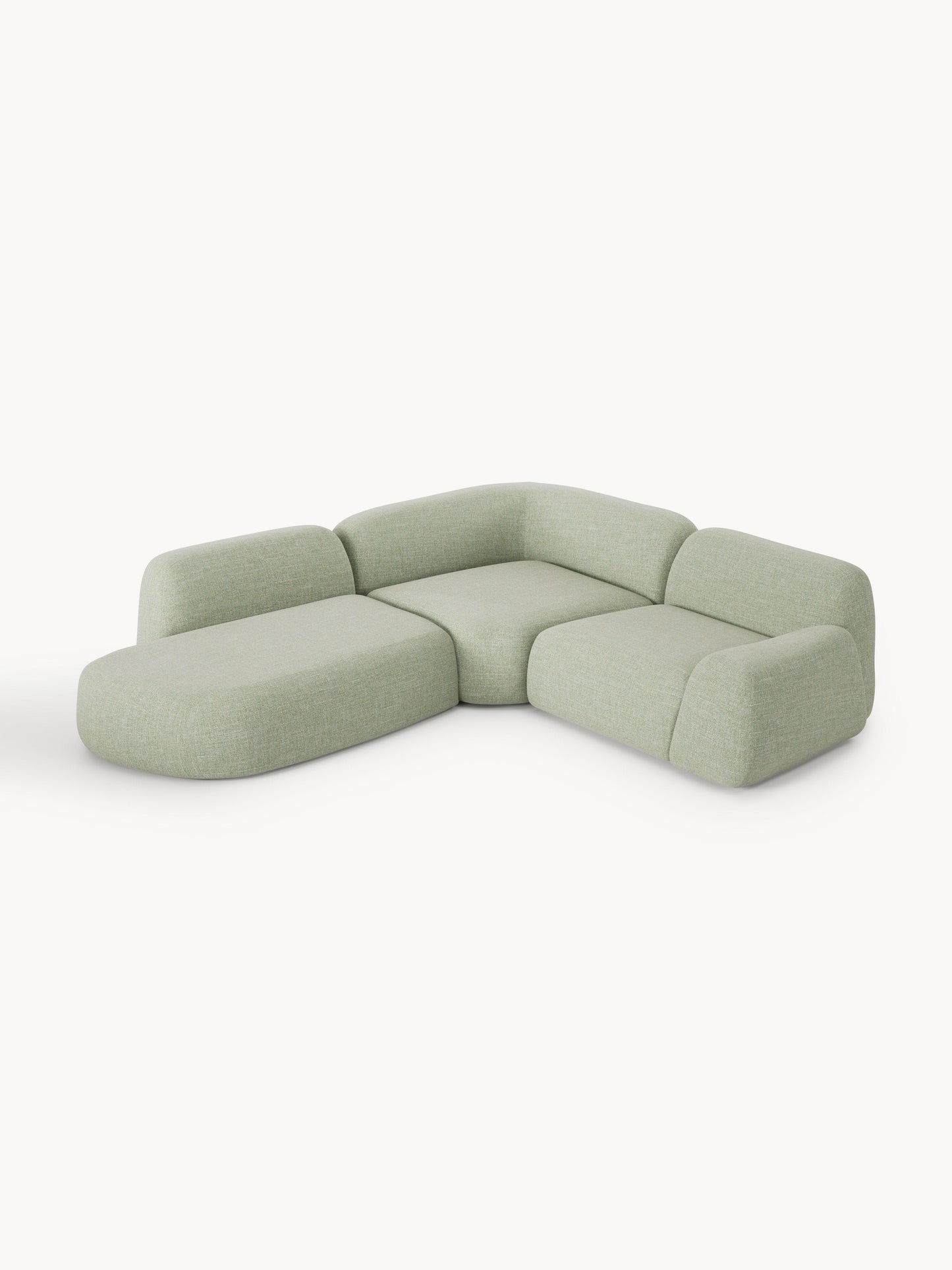 Wolnera Modular Bouclé Corner Sofa (4-Seater) with Chaise Longue