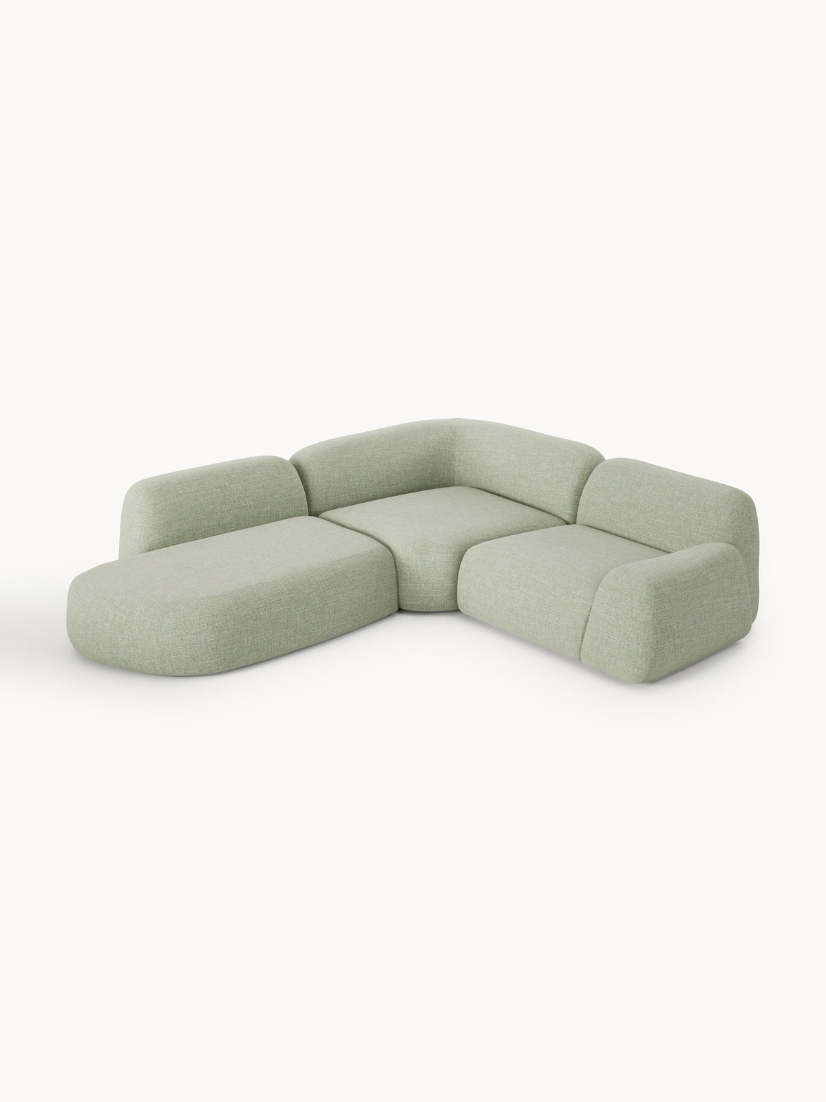 Wolnera Modular Bouclé Corner Sofa (4-Seater) with Chaise Longue