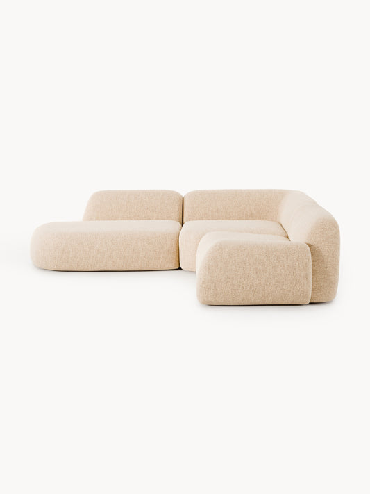 Wolnera Modular Bouclé Corner Sofa (4-Seater) with Chaise Longue