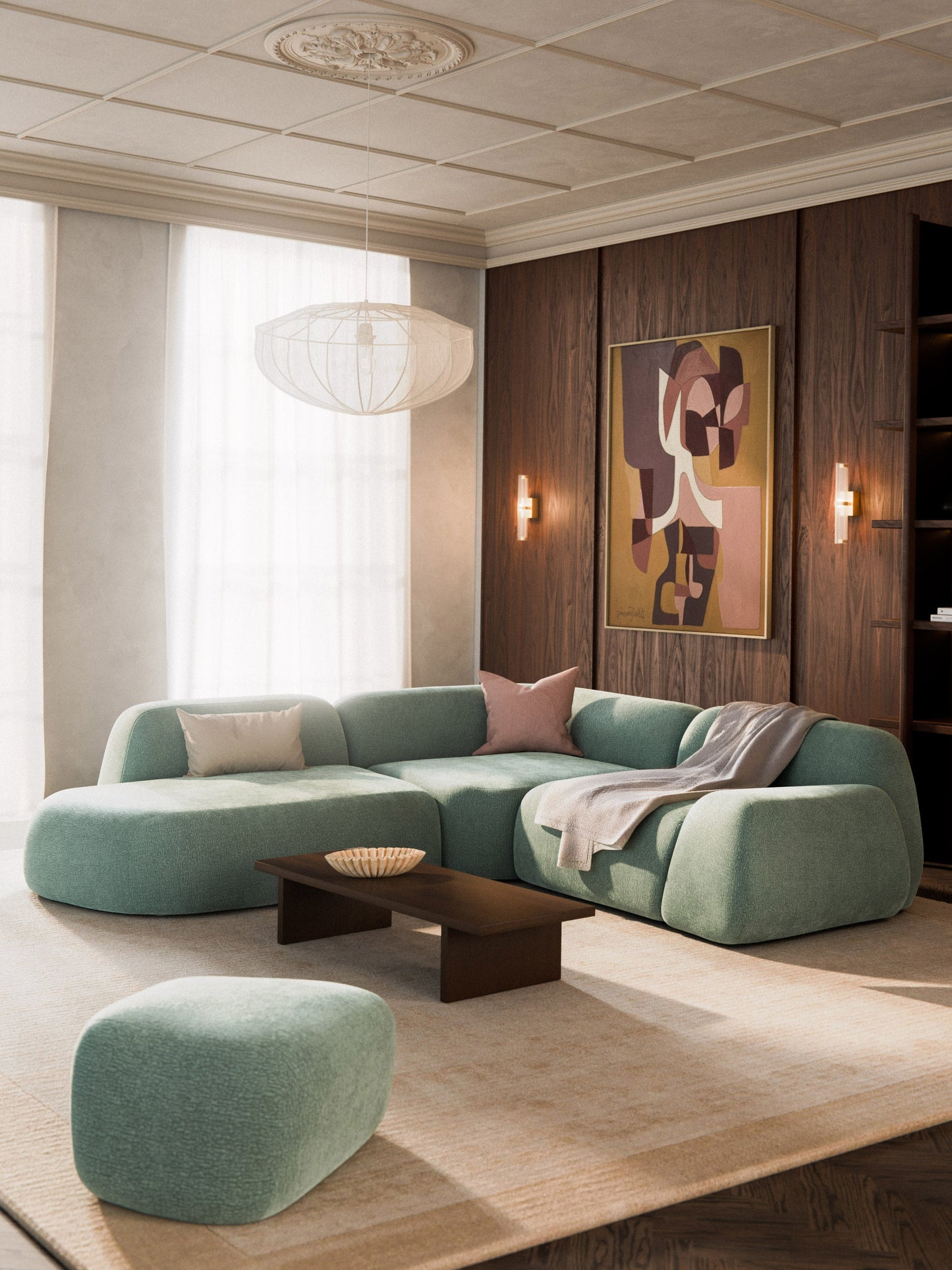 Wolnera Modular Corner Sofa (4-Seater) with Chaise Longue