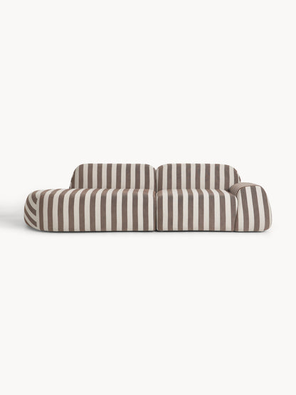 Wolnera Modular Striped Sofa (3-Seater)