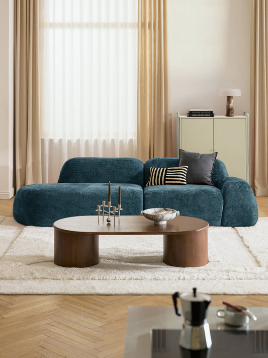 Wolnera Modular Teddy Bouclé Chaise (3-Seater)