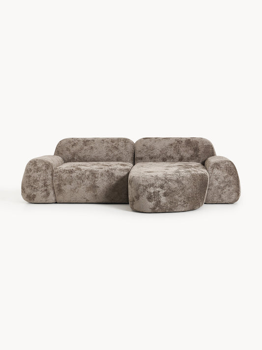 Wolnera Modular Teddy Bouclé Corner Sofa (3-Seater)
