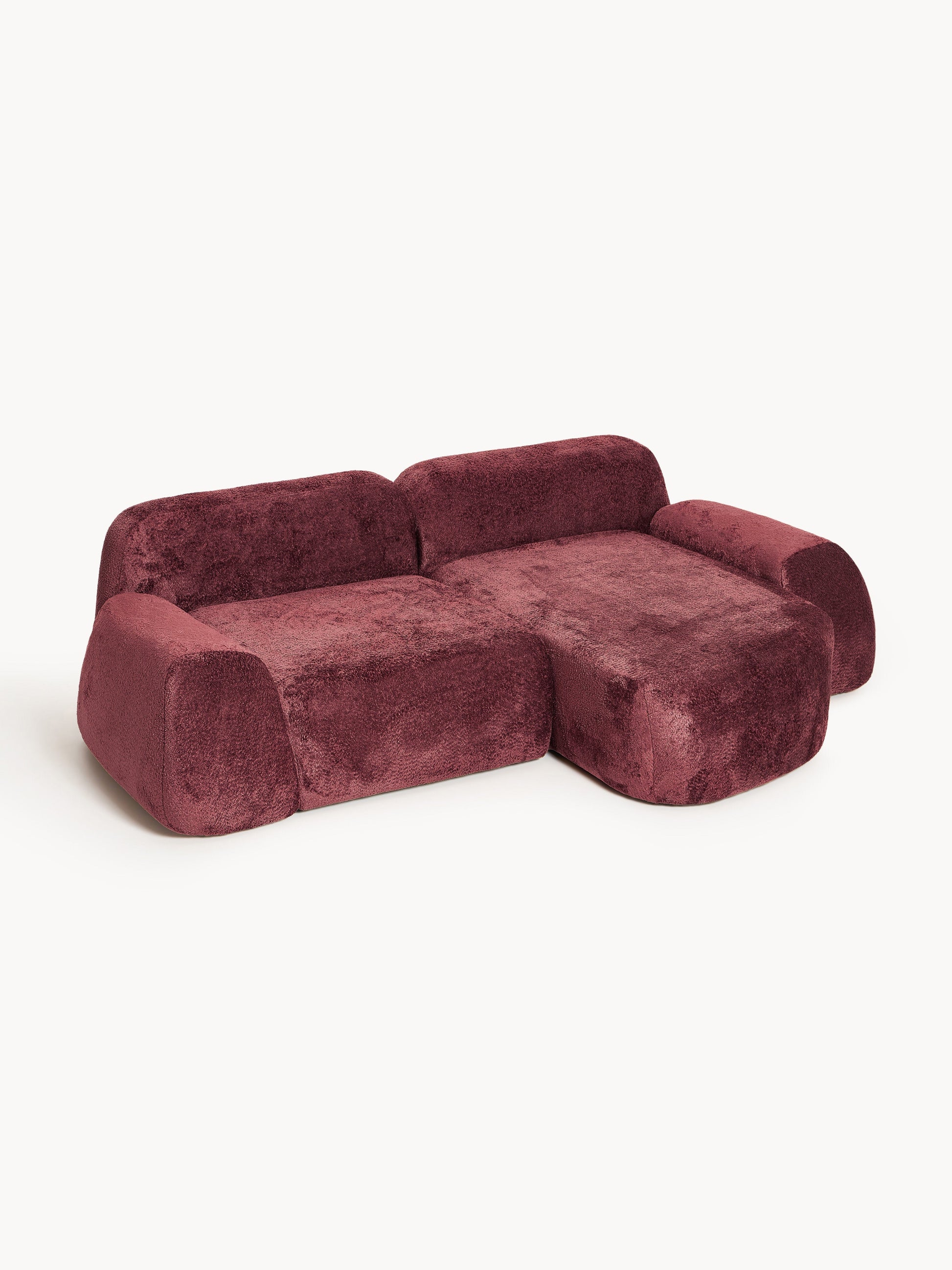Wolnera Modular Teddy Bouclé Corner Sofa (3-Seater)