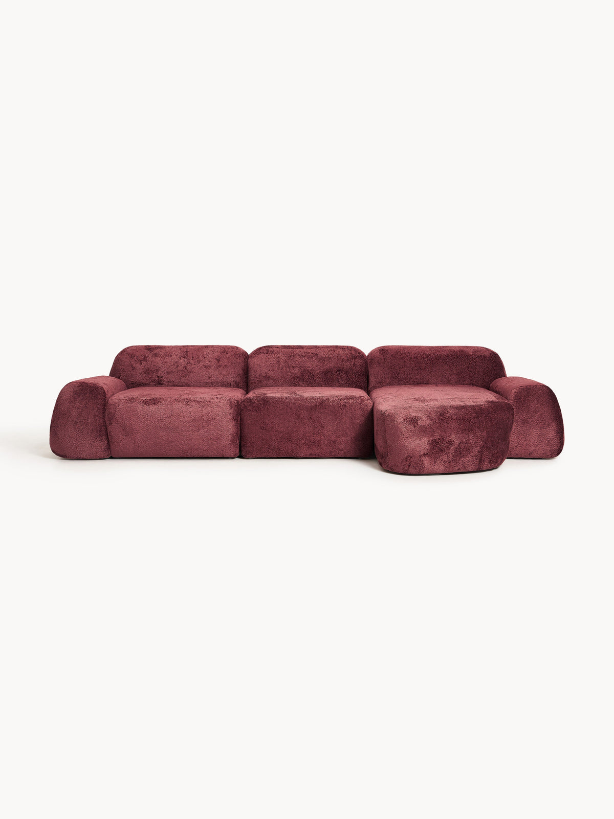 Wolnera Modular Teddy Bouclé Corner Sofa (4-Seater)