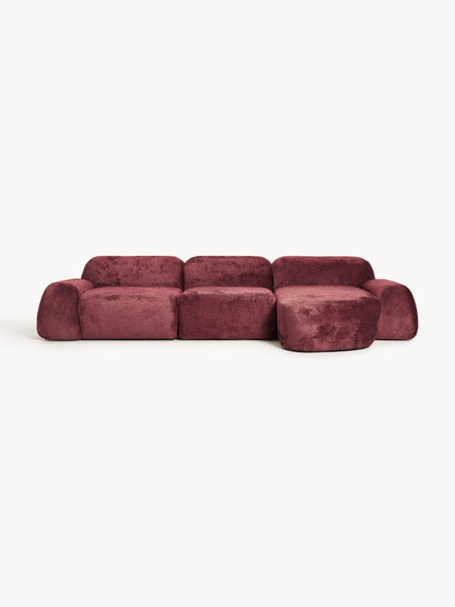 Wolnera Modular Teddy Bouclé Corner Sofa (4-Seater)