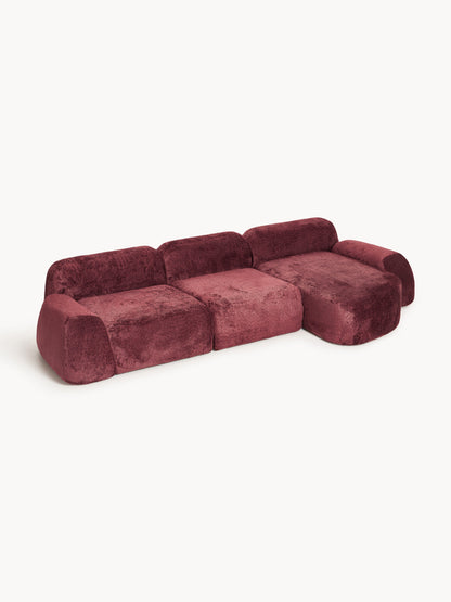 Wolnera Modular Teddy Bouclé Corner Sofa (4-Seater)