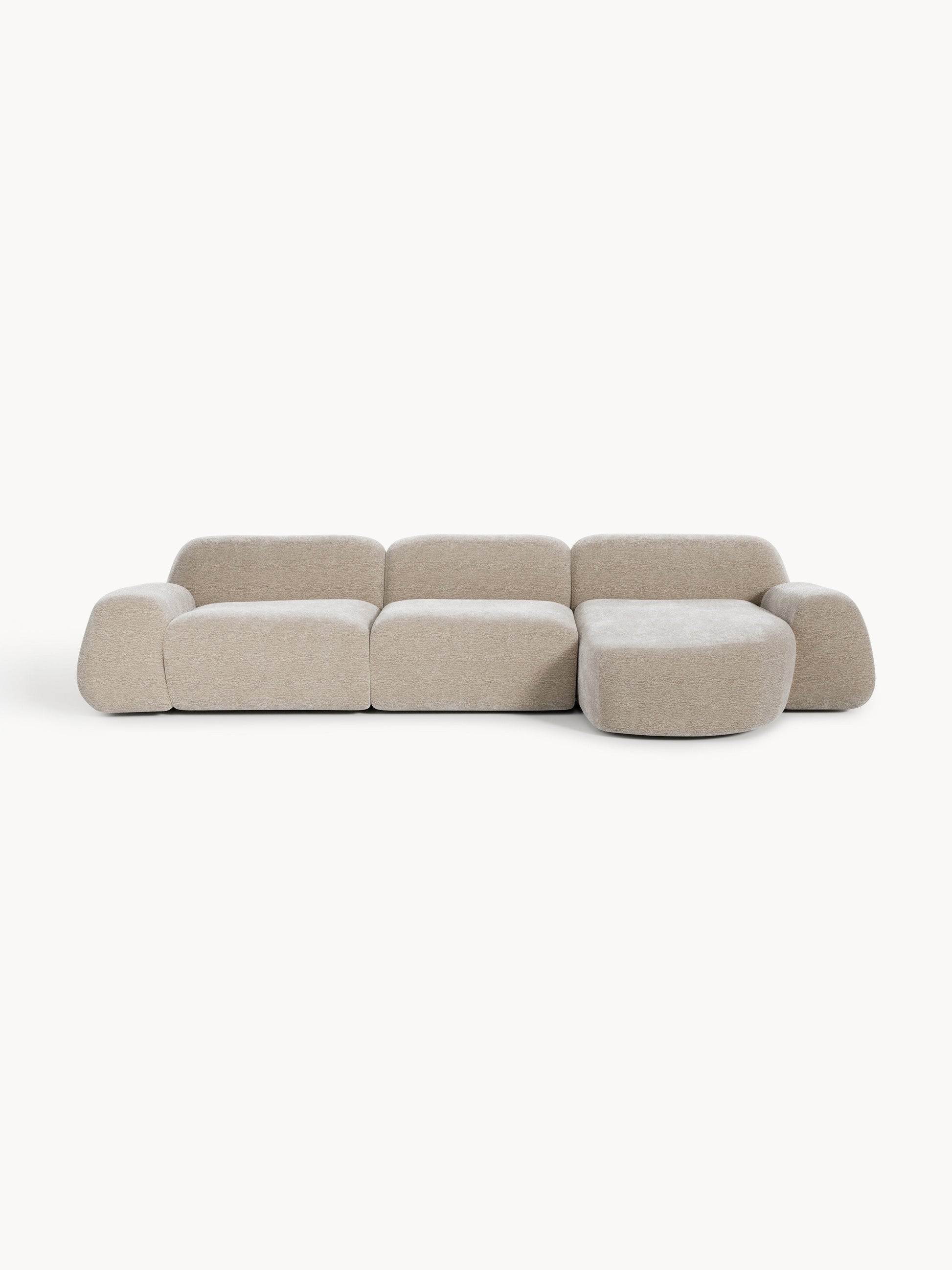 Wolnera Modular Teddy Corner Sofa (4-Seater)