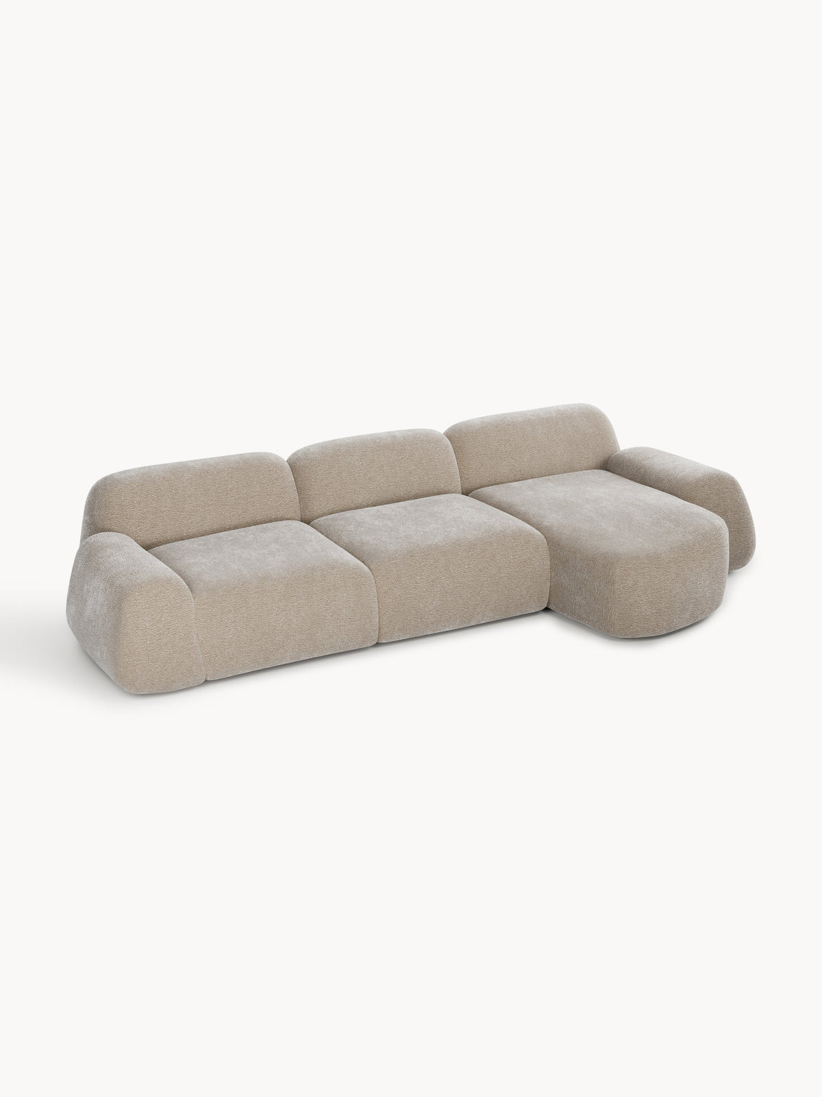 Wolnera Modular Teddy Corner Sofa (4-Seater)