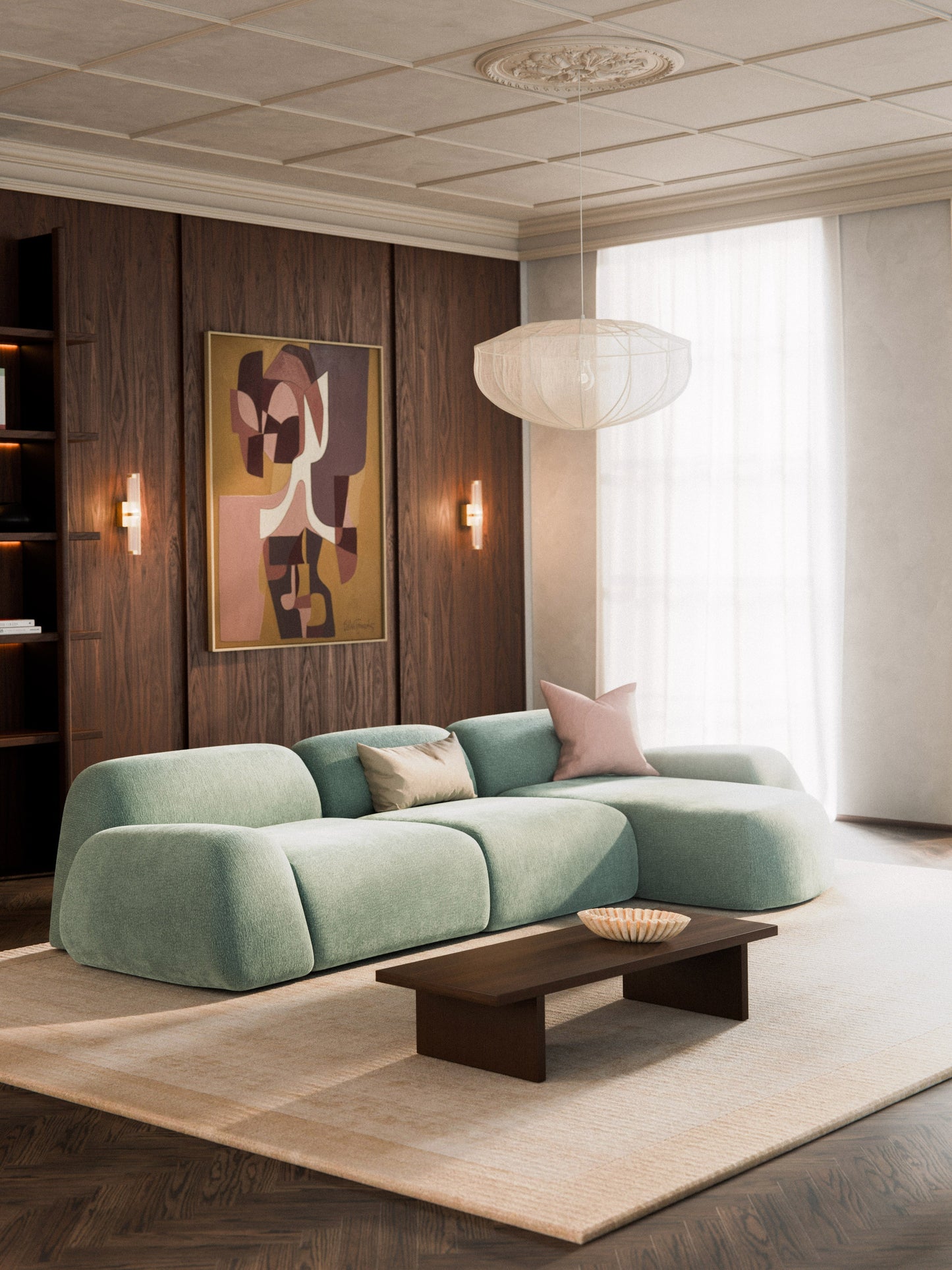 Wolnera Modular Teddy Corner Sofa (4-Seater)