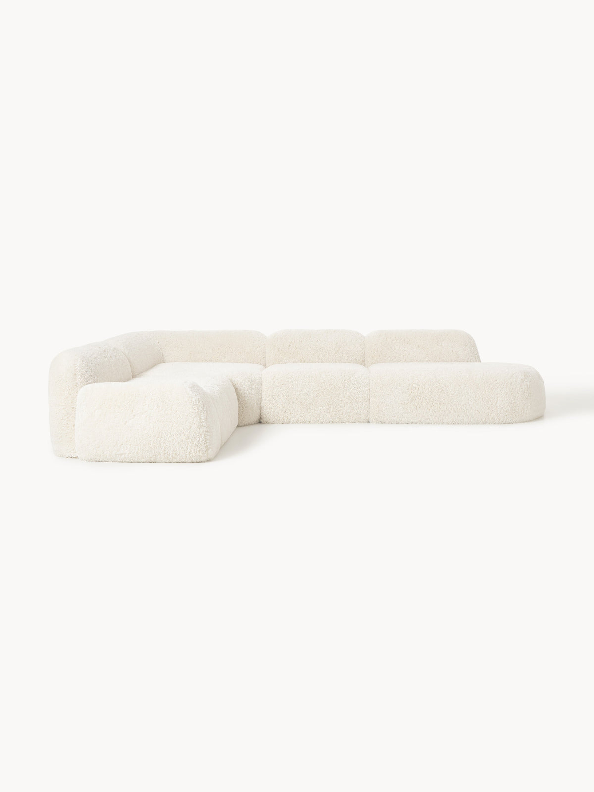 Wolnera Modular XL Teddy Corner Sofa with Chaise Longue