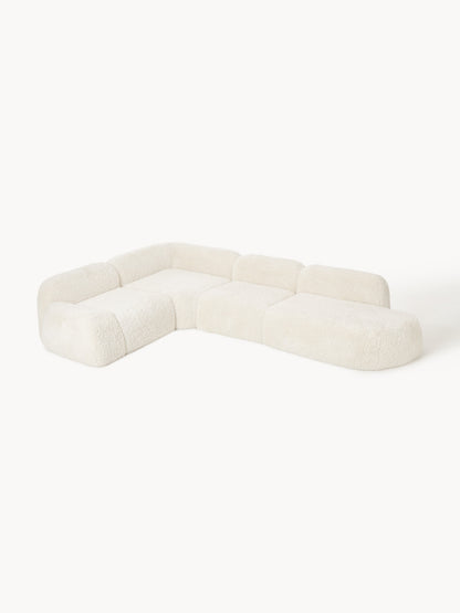 Wolnera Modular XL Teddy Corner Sofa with Chaise Longue