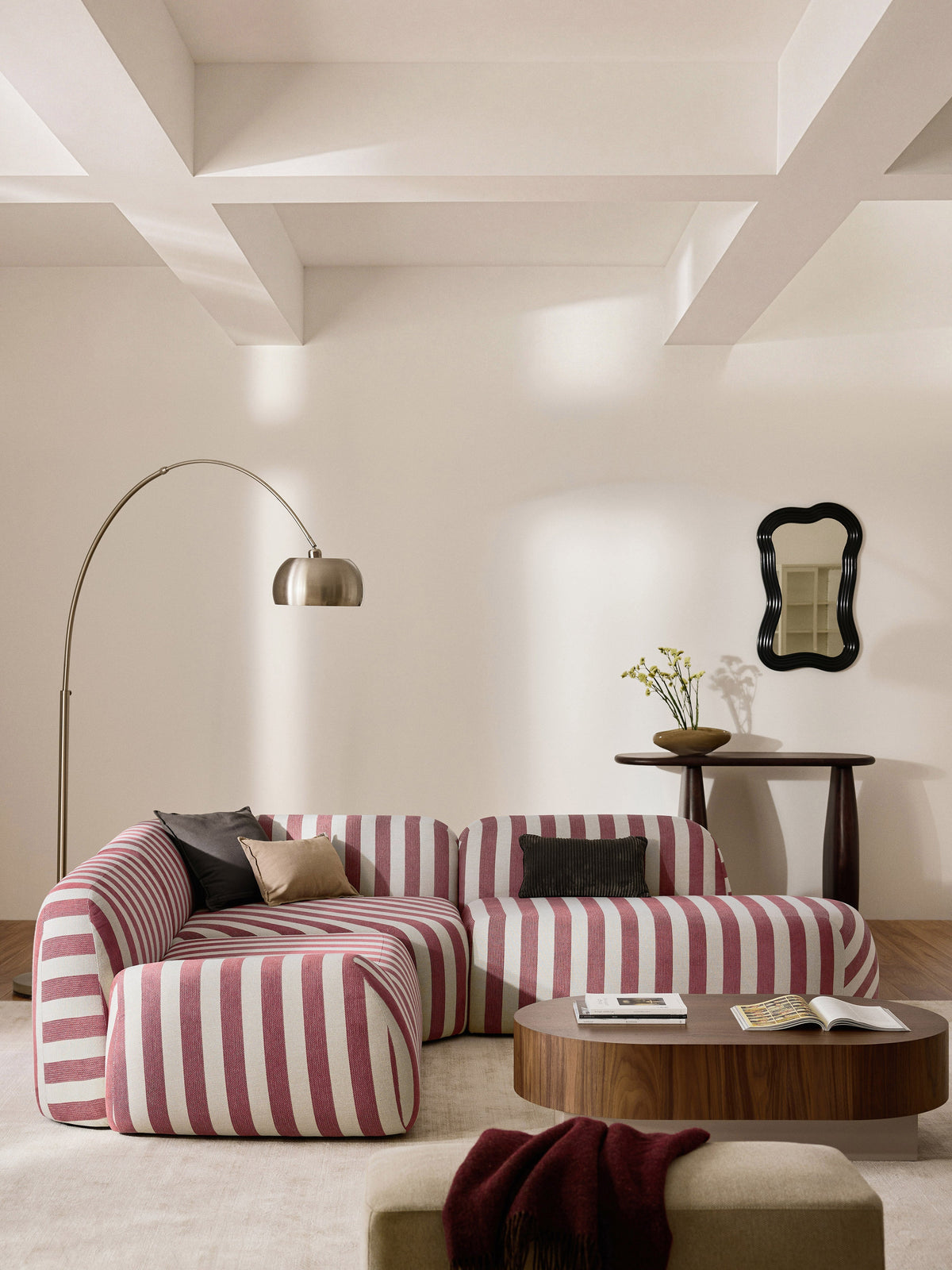 Wolnera Striped Chaise Module