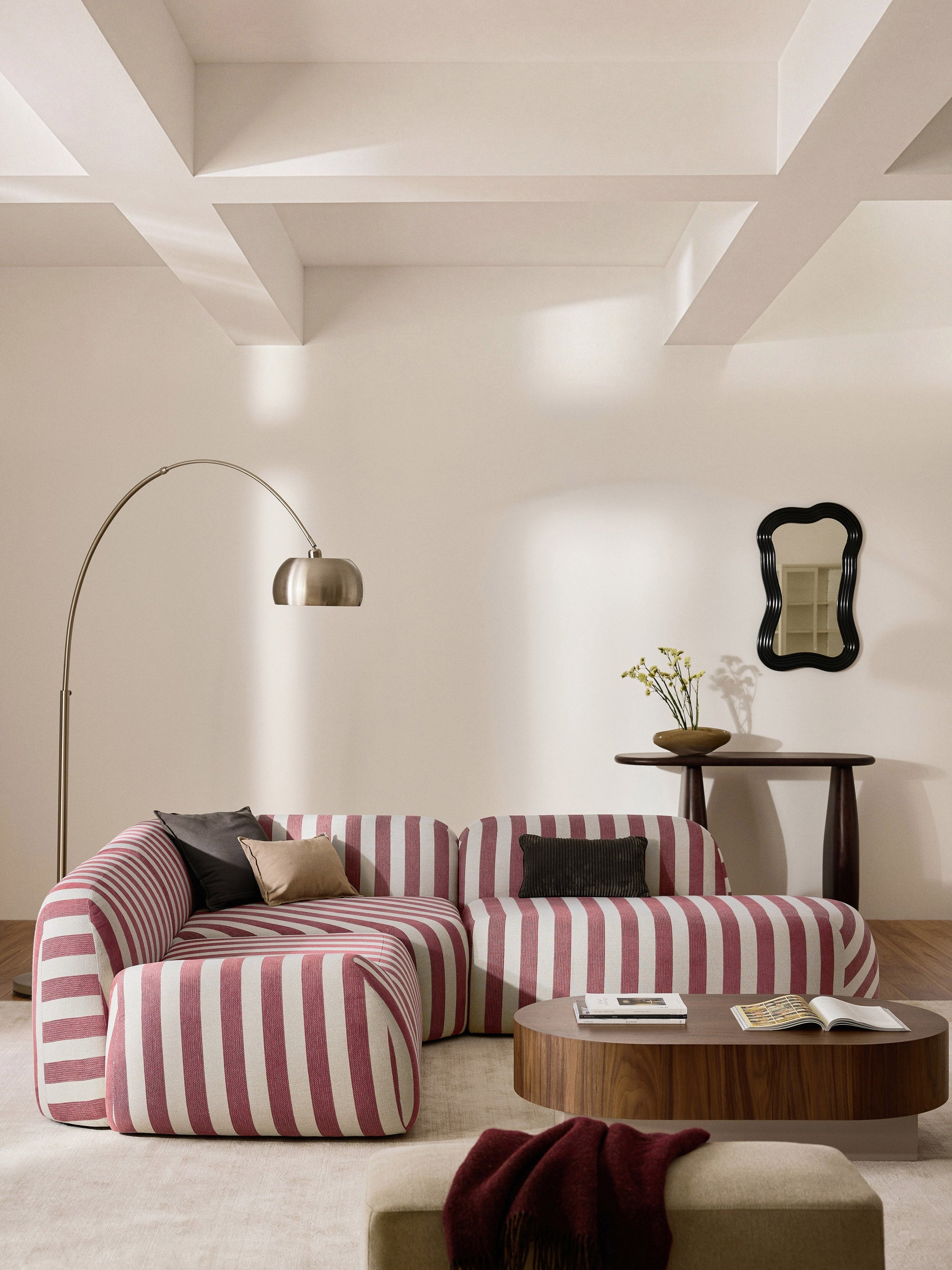 Wolnera Striped Chaise Module